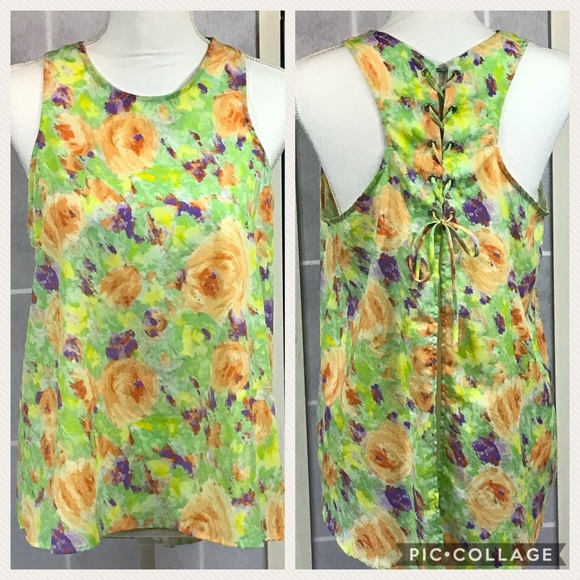 💥 Lush lace-up split-back tank M - Picture 1 of 8